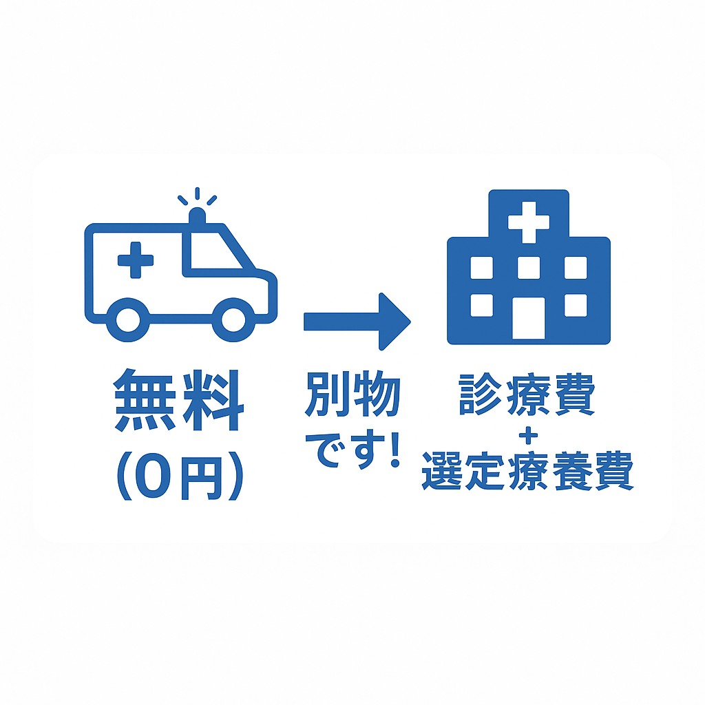 救急車と病院の費用の違い